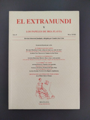 Portada del libro de El Extramundi y Los Papeles de iria Flavia. Revista Trimestral, Año V, Nº XVIII