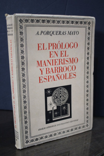 Portada del libro de El prólogo en el Manierismo y Barroco españoles