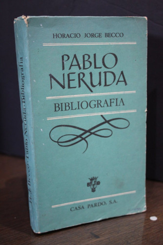 Portada del libro de Pablo Neruda. Bibliografía