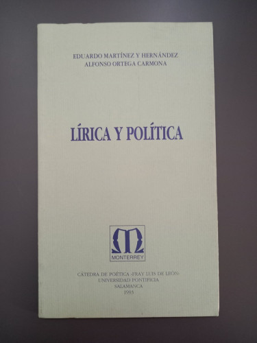 Portada del libro de (Dedicado por el autor) Lírica y política