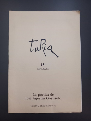 Portada del libro de (Dedicado por el autor) La poética de José Agustín Goytisolo. Separata Turia Nº15