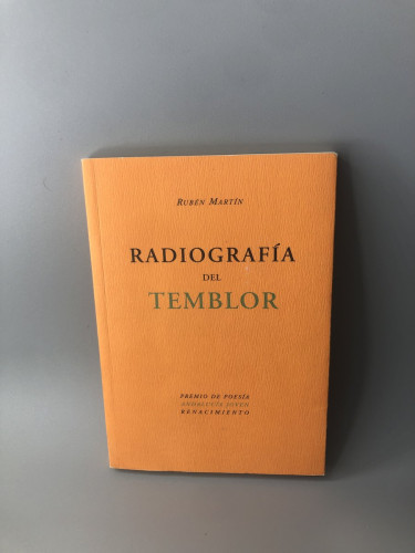 Portada del libro de Radiografía del temblor MARTIN, RUBEN (Dedicado por el autor)
