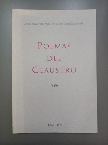 Portada del libro de Poemas del claustro