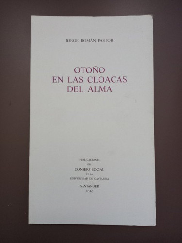 Portada del libro de Otoño en las cloacas del alma