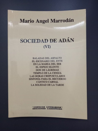 Portada del libro de Sociedad de Adán (VI)