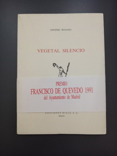 Portada del libro de Vegetal silencio