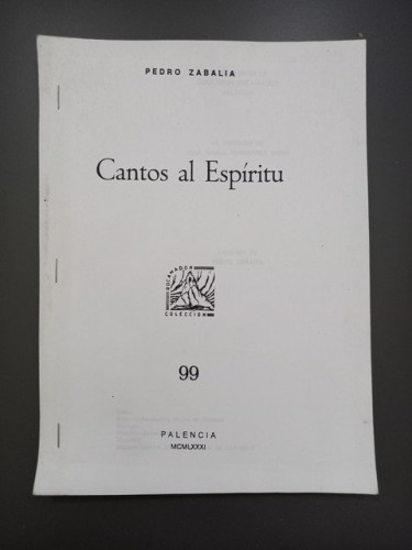 Portada del libro de Cantos al espíritu