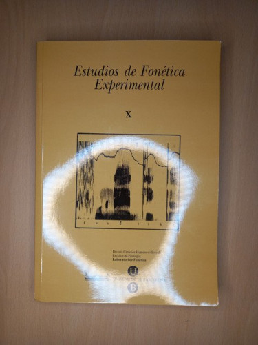 Portada del libro de Estudios de Fonética Experimental