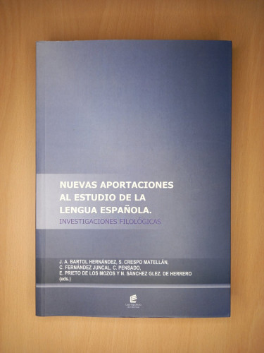 Portada del libro de Nuevas aportaciones al estudio de la lengua española. Investigaciones filológicas