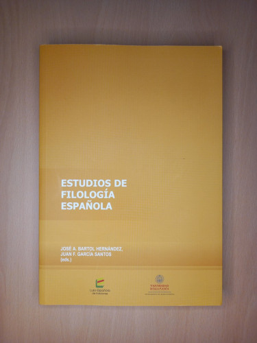 Portada del libro de Estudios de filología española