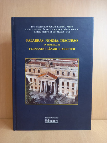 Portada del libro de Palabras, norma, discurso. En memoria de Fernándo Lázaro Carreter