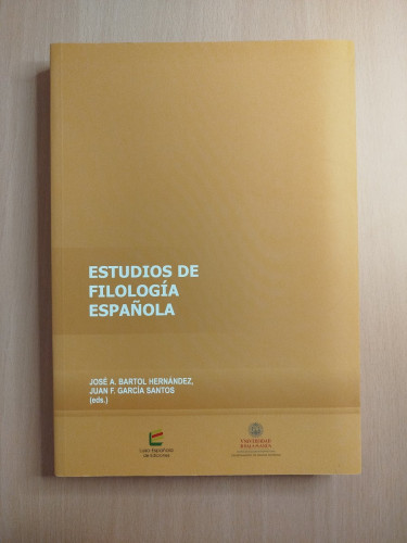 Portada del libro de Estudios de filología española