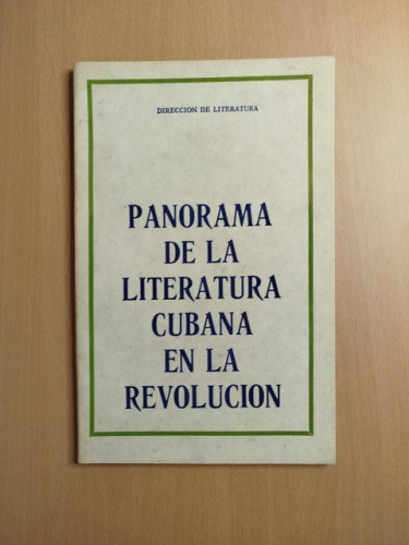 Portada del libro de Panorama de la literatura cubana en la revolución