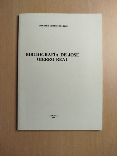 Portada del libro de Bibliografía de José Hierro Real