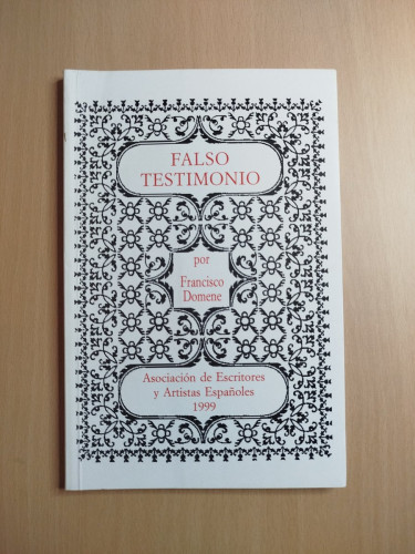 Portada del libro de (Dedicado por el autor) Falso testimonio