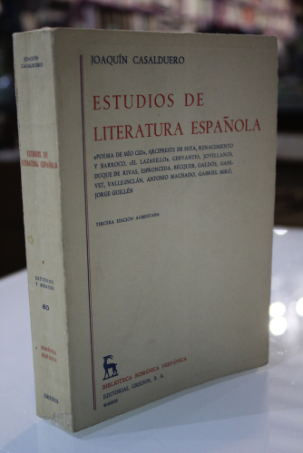 Portada del libro de Estudios de Literatura Española. 