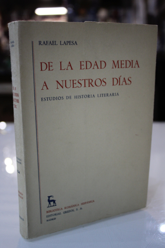 Portada del libro de De la Edad Media a nuestros días. Estudios de Historia Literaria.