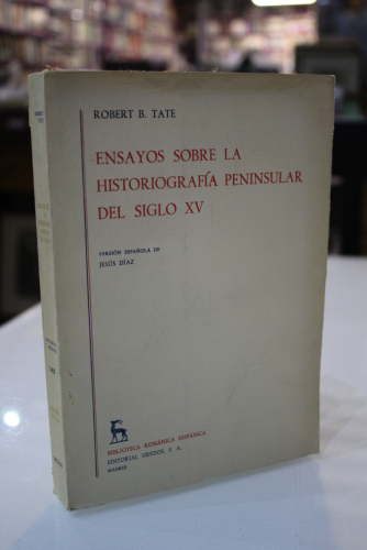 Portada del libro de Ensayos sobre la historiografía peninsular del Siglo XV.