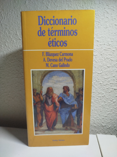 Portada del libro de Diccionario de términos éticos