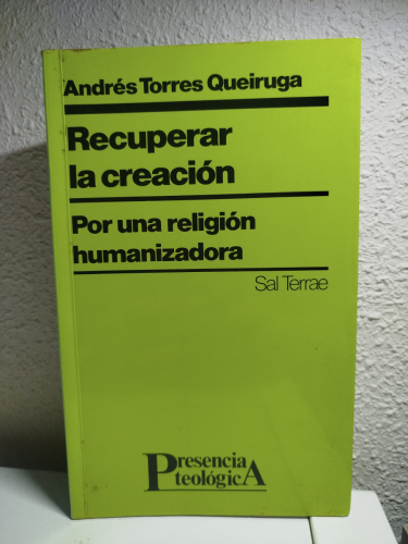 Portada del libro de Recuperar la Creación. Por una religión humanizadora