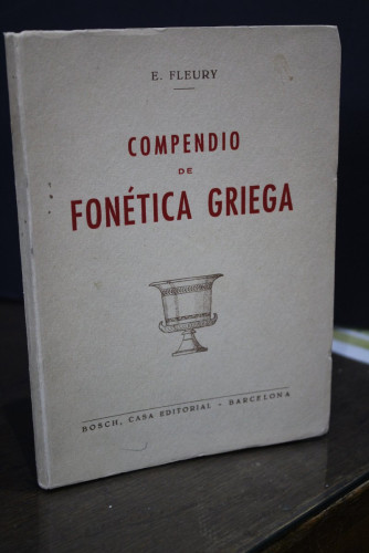 Portada del libro de Compendio de Fonética Griega