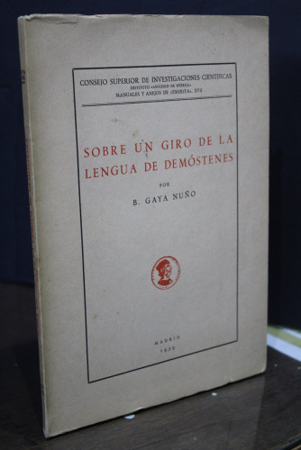 Portada del libro de Sobre un giro de la lengua de Demóstenes