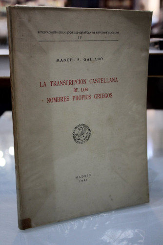 Portada del libro de La transcripción castellana de los nombres propios