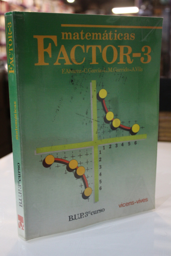 Portada del libro de Matemáticas. Factor 3. Tercer curso de Bachillerato. Unificado Polivalente.
