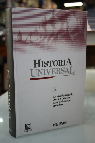 Portada del libro de Historia Universal. 3. La Antigüedad: Asia y África. Los primeros griegos.