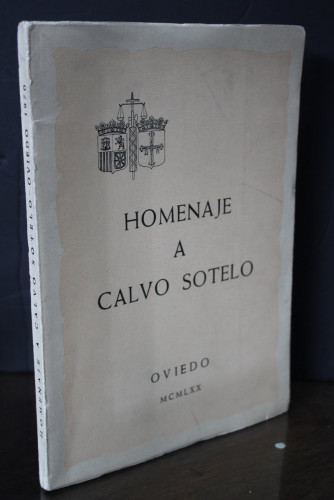 Portada del libro de Homenaje a Calvo Sotelo.- Oviedo 1970.