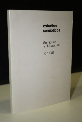 Portada del libro de Semiótica y Literatura. 10/1987