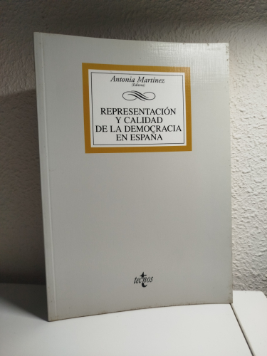 Portada del libro de Representación y calidad de la democracia en España