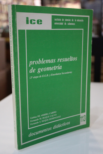 Portada del libro de Problemas resueltos de geometría (2ª etapa de E.G.B. y Enseñanza Secundaria)