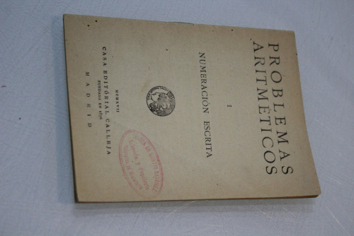 Portada del libro de Problemas aritméticos I. Numeración escrita.