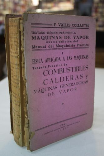 Portada del libro de Tratado Teórico-Práctico de Máquinas de Vapor. Primer tomo.
