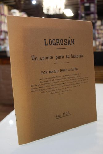 Portada del libro de Logrosán. Un apunte para la historia.- Facsímil de 1896.