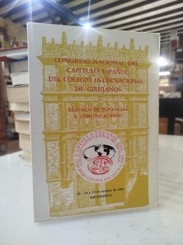 Portada del libro de Congreso Nacional del capítulo español del Colegio Internacional de Cirujanos. Resumen de ponencias...