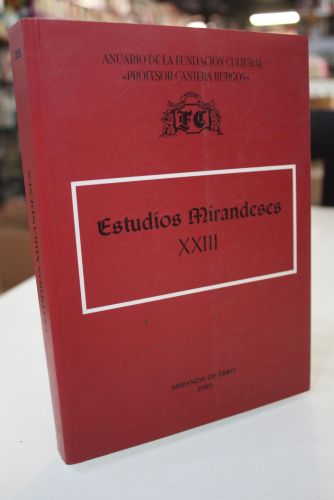 Portada del libro de Estudios mirandeses XXIII.- 2003