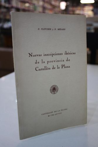 Portada del libro de Nuevas inscripciones ibéricas de la provincia de Castellón de la Plana