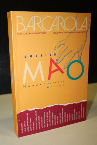 Portada del libro de Barcarola. Revista de creación literaria. Noviembre 1999 - Número 58-59. Albacete. Dossier Manuel Álvarez...