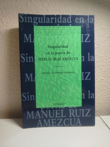 Portada del libro de Singularidad en la poesía de Manuel Ruiz Amezcua