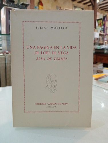 Portada del libro de Una página en la vida de Lope de vega. Alba de Tormes