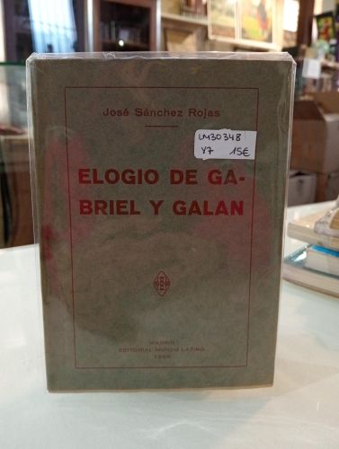 Portada del libro de Elogio de Gabriel y Galán