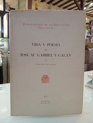 Portada del libro de Vida y poesía de José María Gabriel y Galán