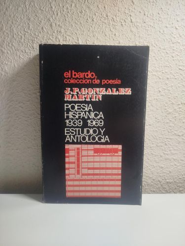 Portada del libro de Poesía hispánica (1939-1969). Estudio y antología