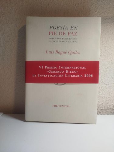 Portada del libro de Poesía en pie de paz