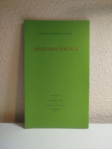 Portada del libro de Anatomía poética
