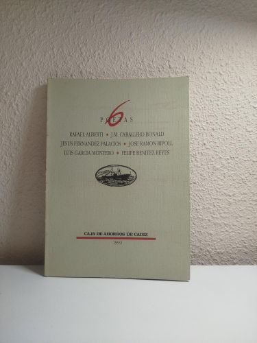 Portada del libro de 6 poetas. Alberti, Bonald, Palacios, Ripoll, Montero, Reyes
