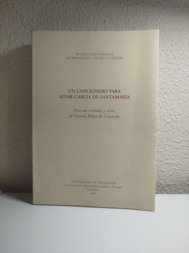 Portada del libro de Un cancionero para Alvar García de Santamaría