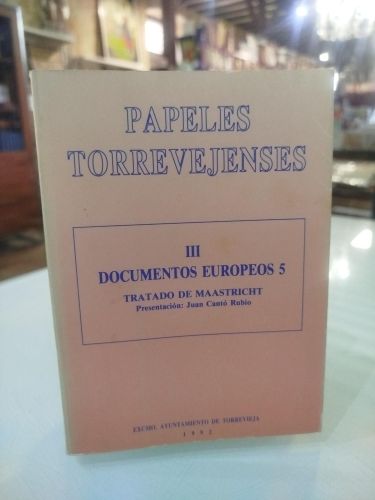 Portada del libro de Documentos Europeos 5: El Tratado de Maastricht